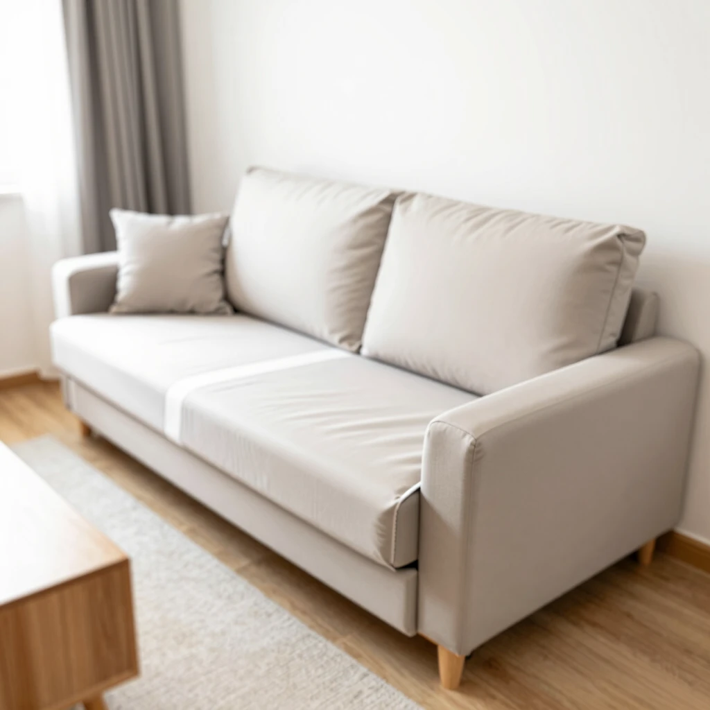 Multifunctional futon sofa bed with washable cover ideal for small spaces in 2023 furniture trends