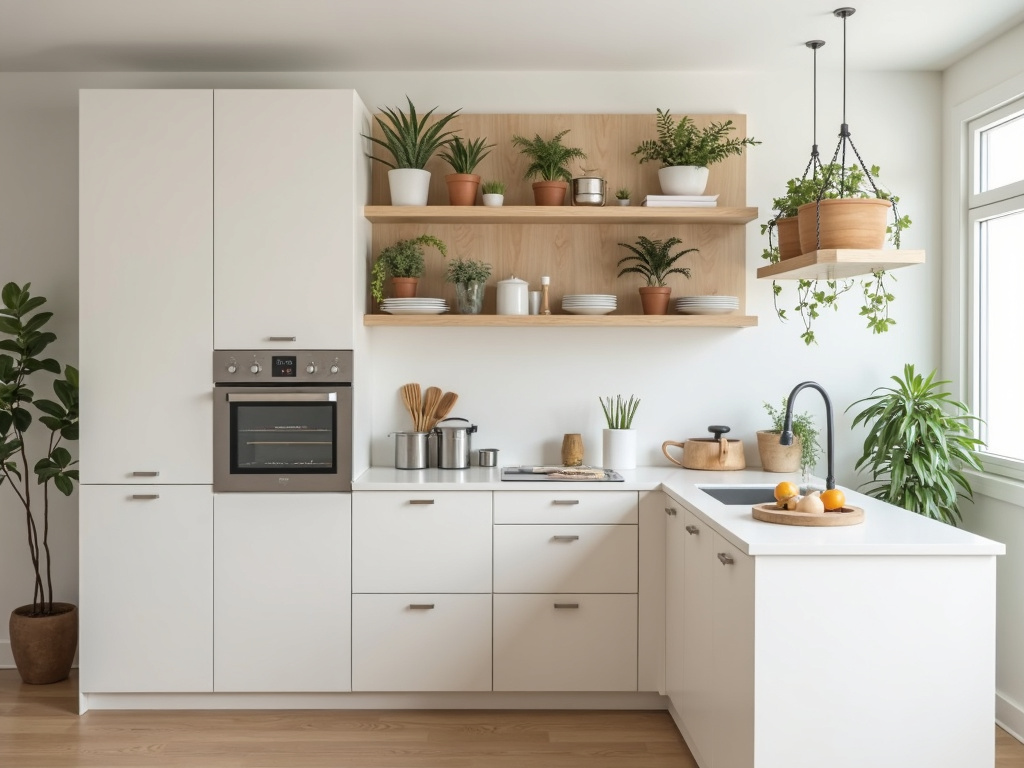 Foldable kitchen shelves