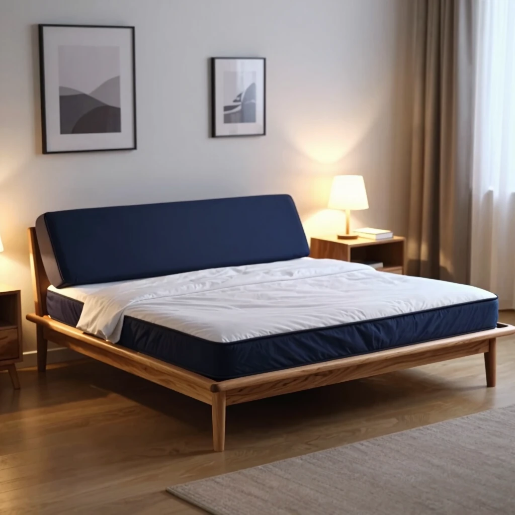 Cozy futon frame as a guest bed in a modern bedroom