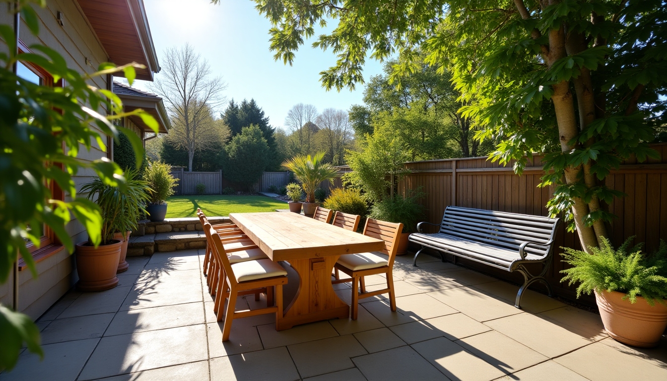 Well-maintained patio furniture