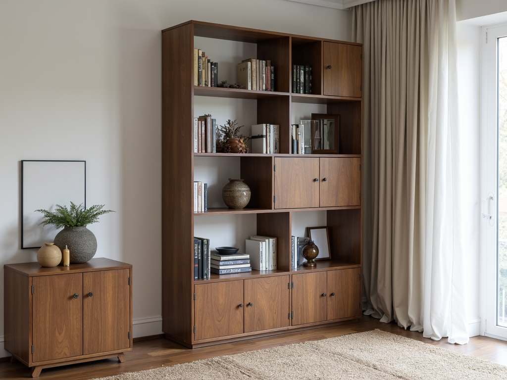 Modular bookshelf in a small space