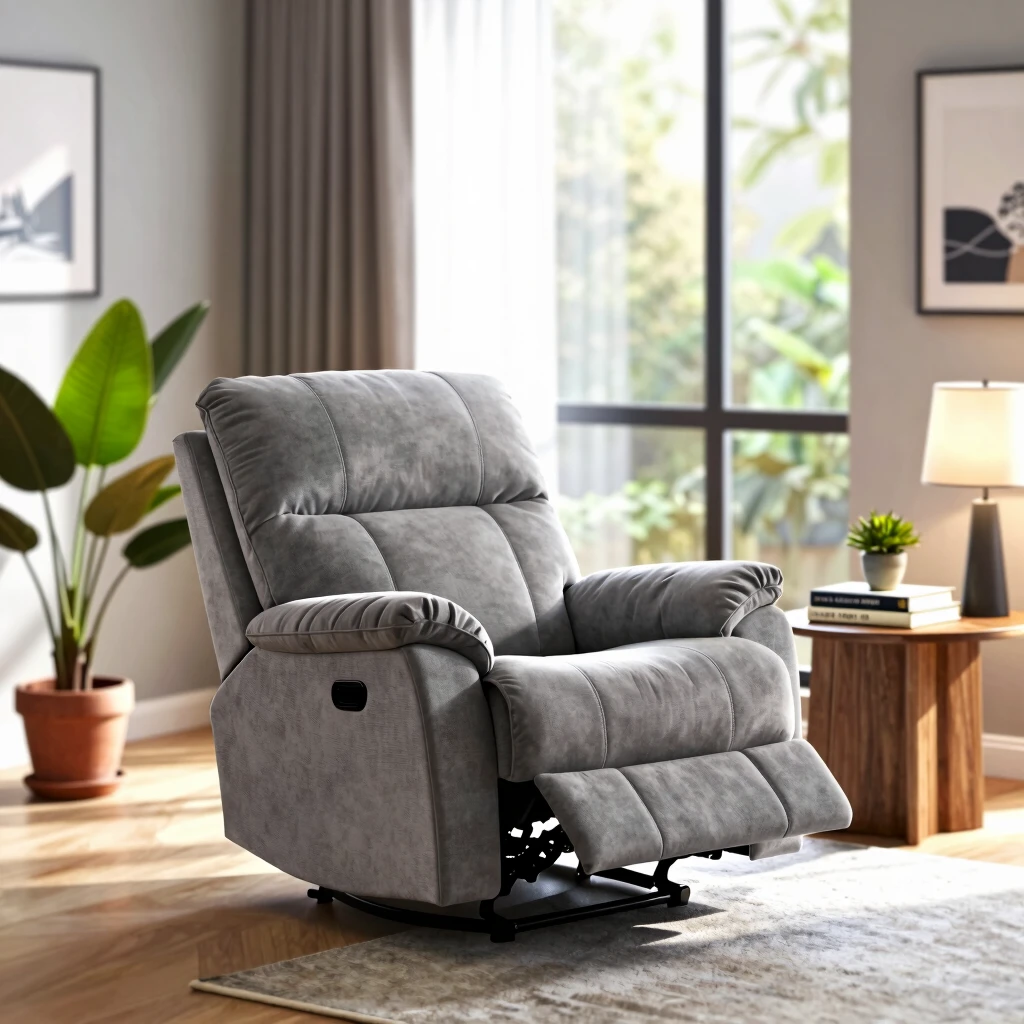 Cozy living room styled around a comfortable recliner
