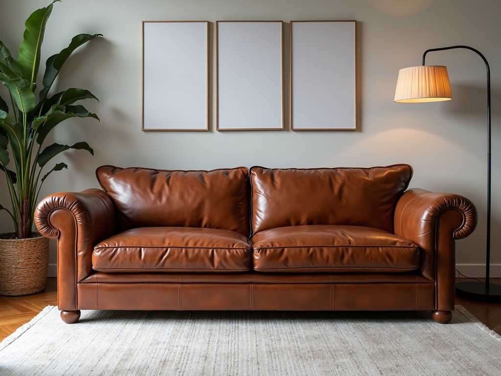 Beautifully maintained leather sofa