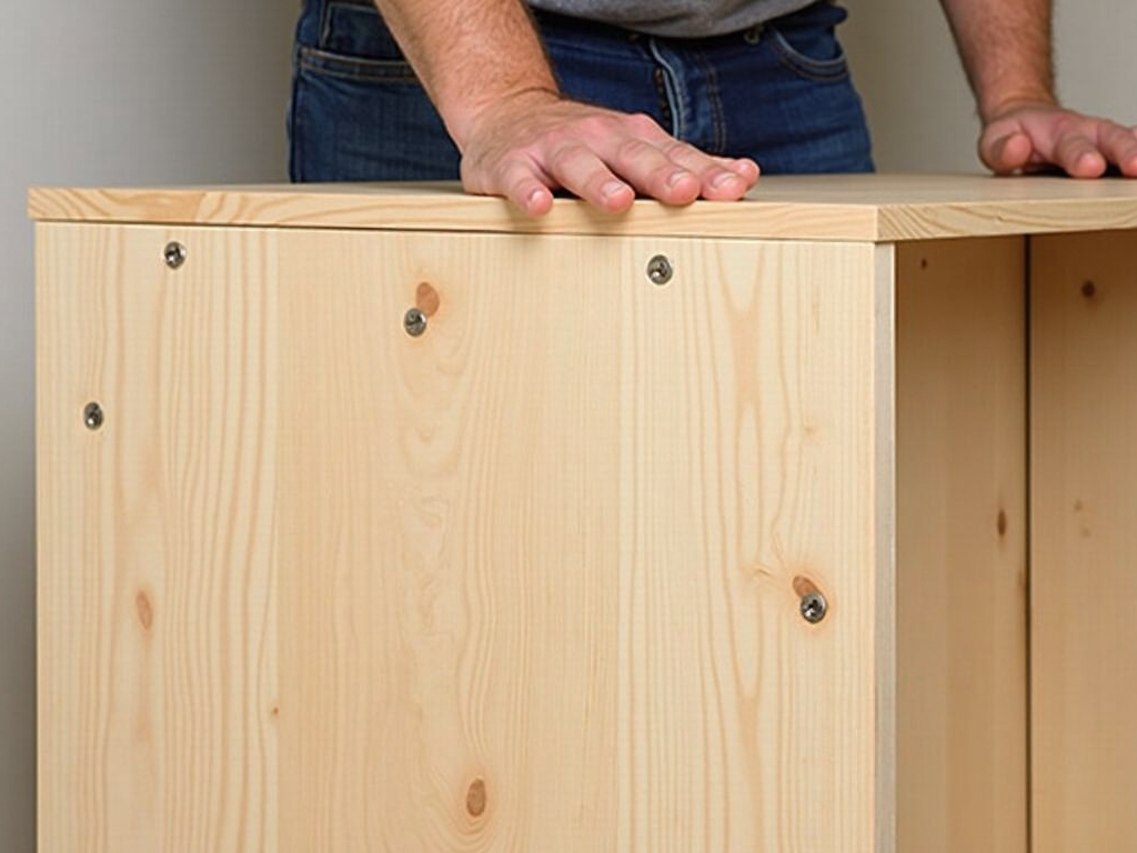 Constructing the dresser frame.