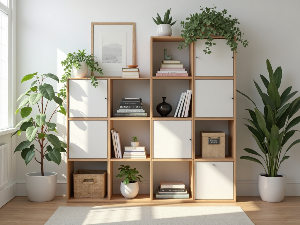 Modular storage unit in a home office