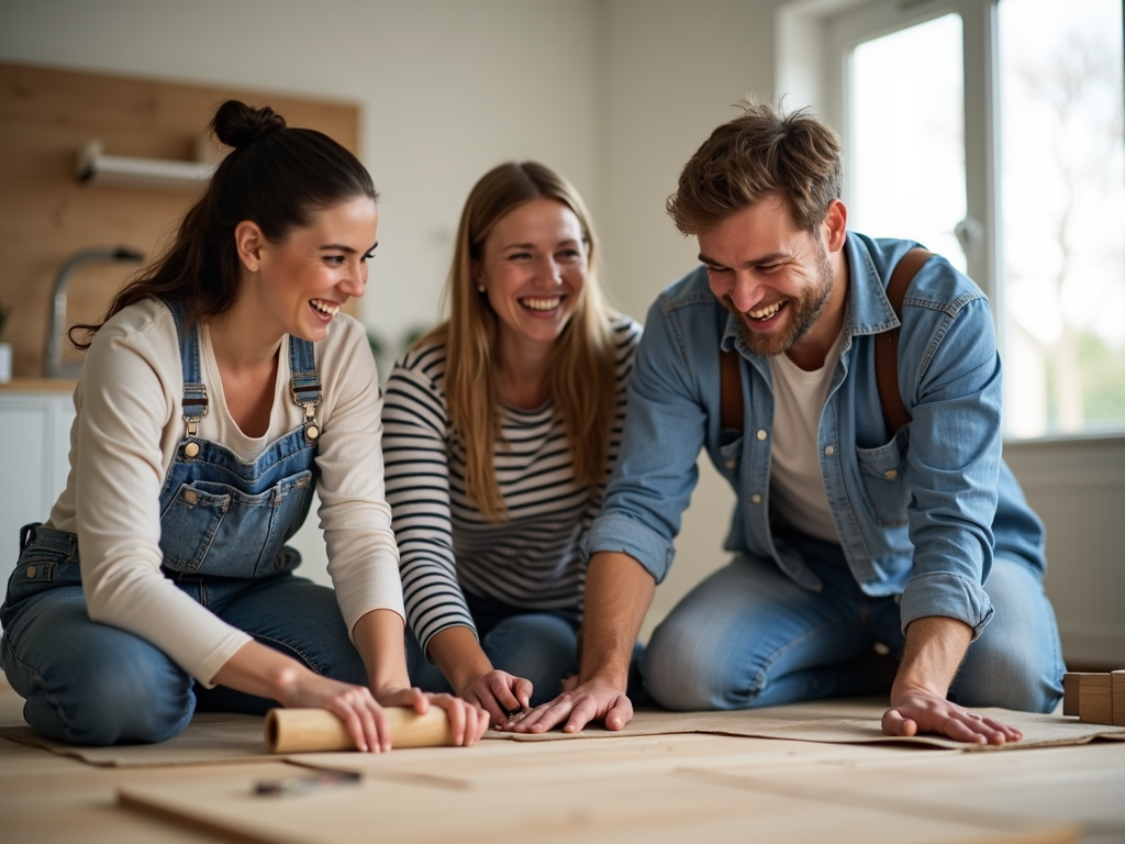 Community collaboration in eco-friendly projects.
