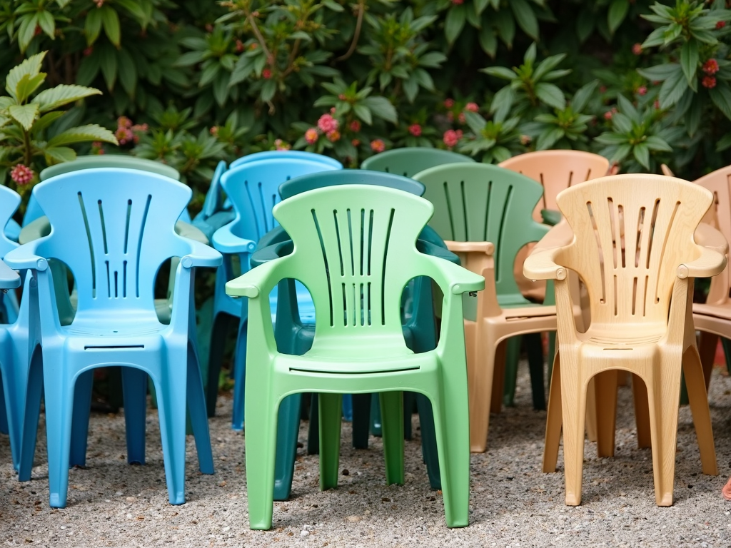 Variety of recycled plastic furniture colors