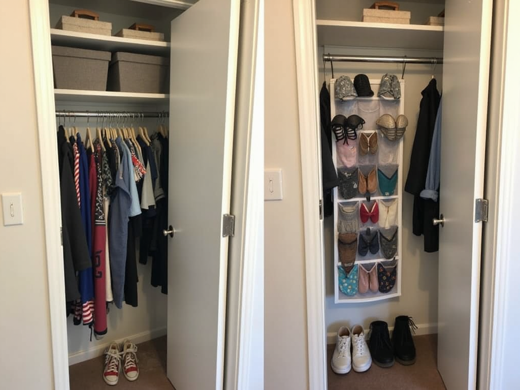 Maximizing space in a small closet