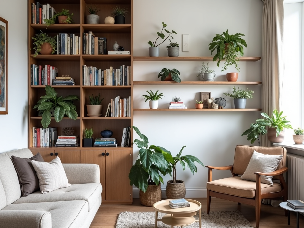 Utilizing vertical space in a small living room
