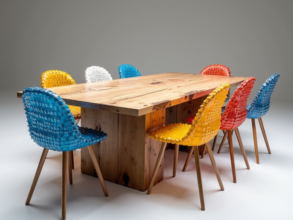 Eco-friendly patio furniture made from recycled materials, combining style and sustainability.