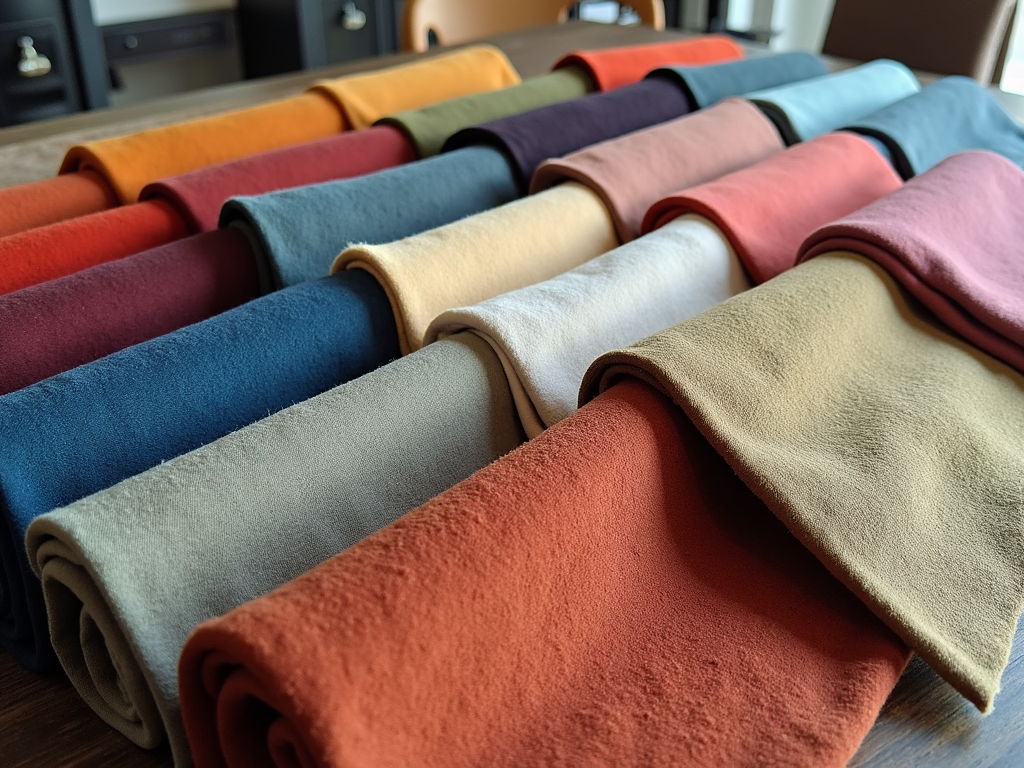 Assortment of upholstery fabric swatches