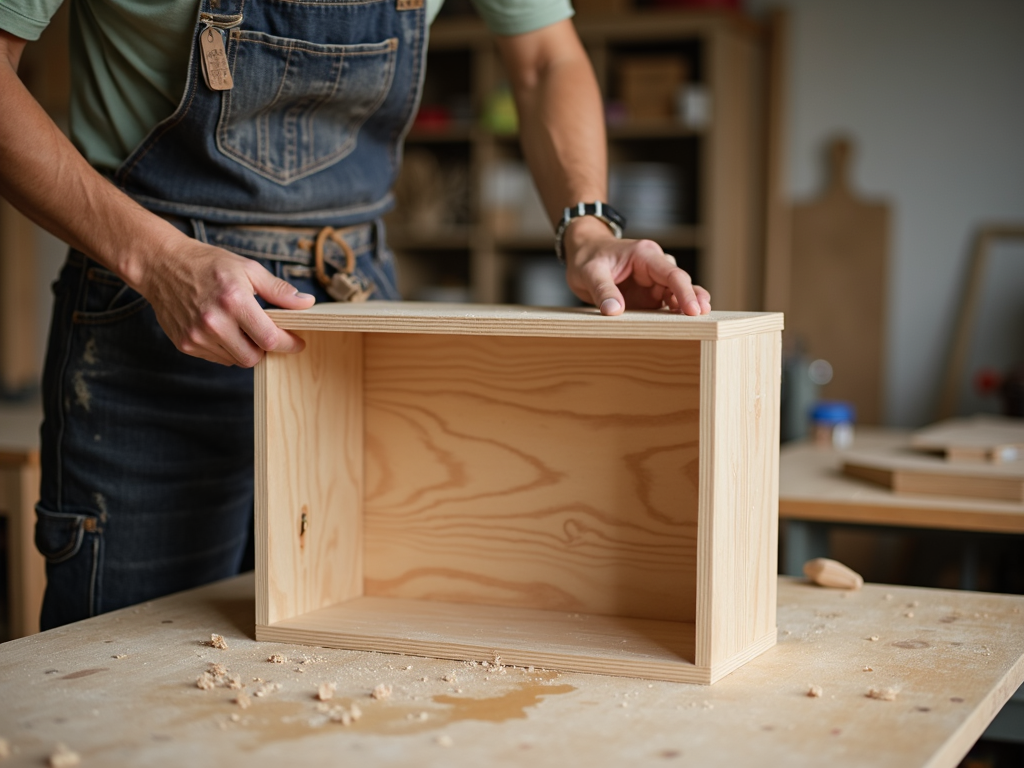 DIY cabinet assembly in progress