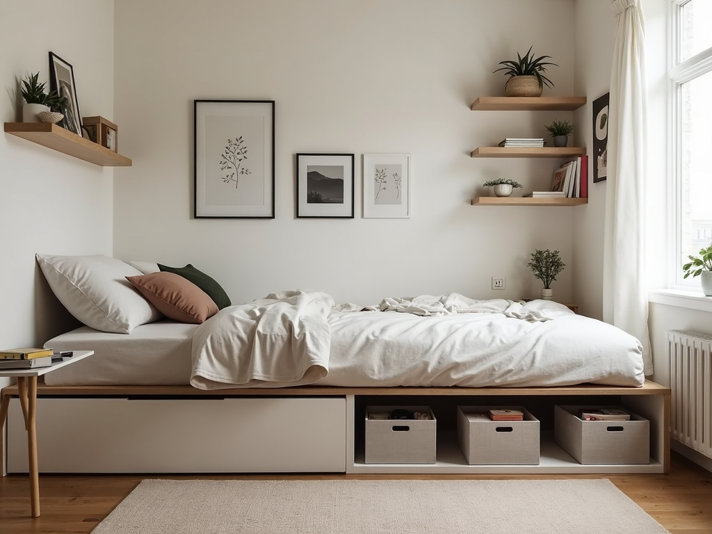 Small space with clever storage solutions