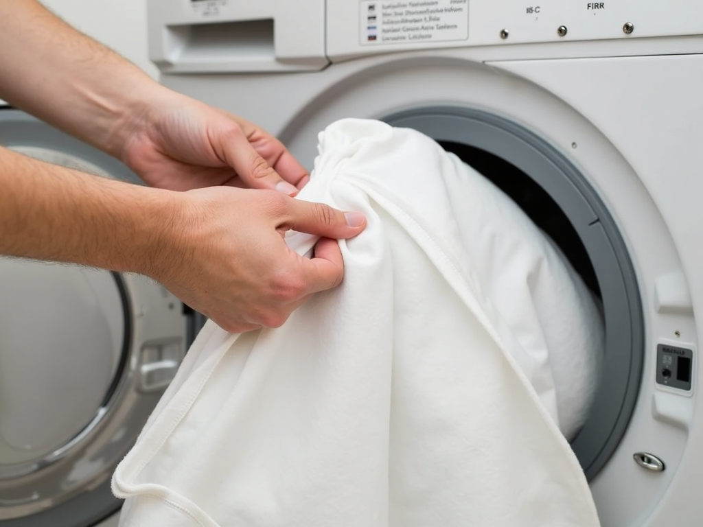 Washing a futon cover with ease.