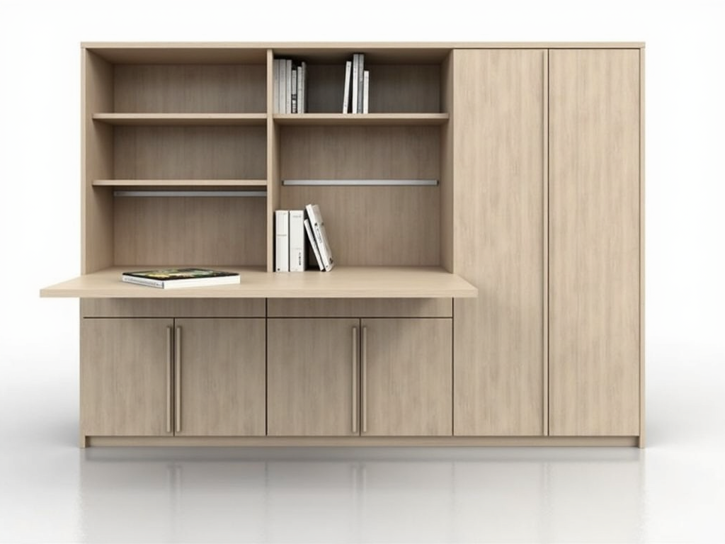 Multifunctional home office cabinet with fold-out desk