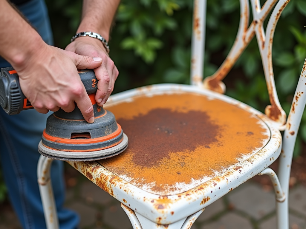 Removing rust from metal patio furniture