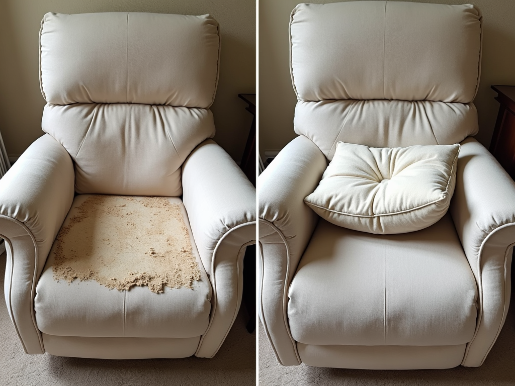 Replacing recliner cushion