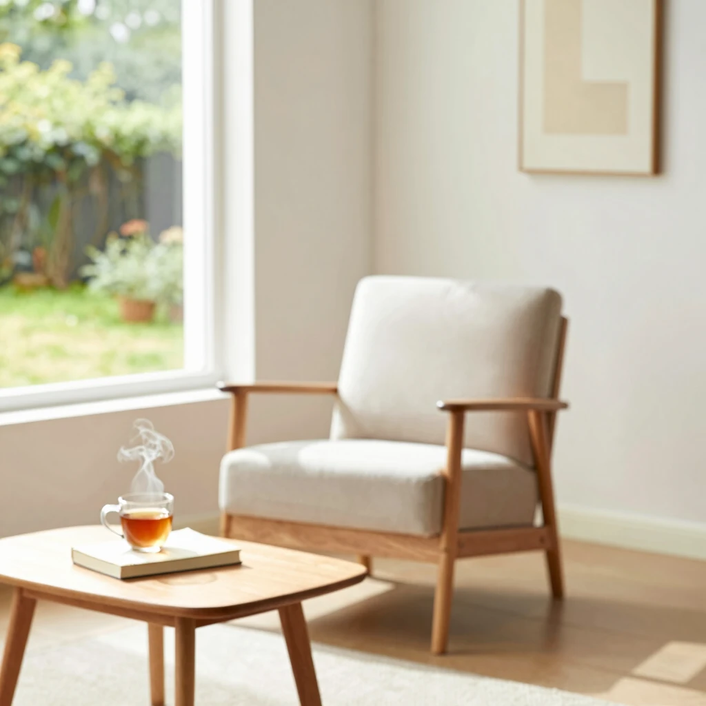 Serene living room embodying intentional living principles
