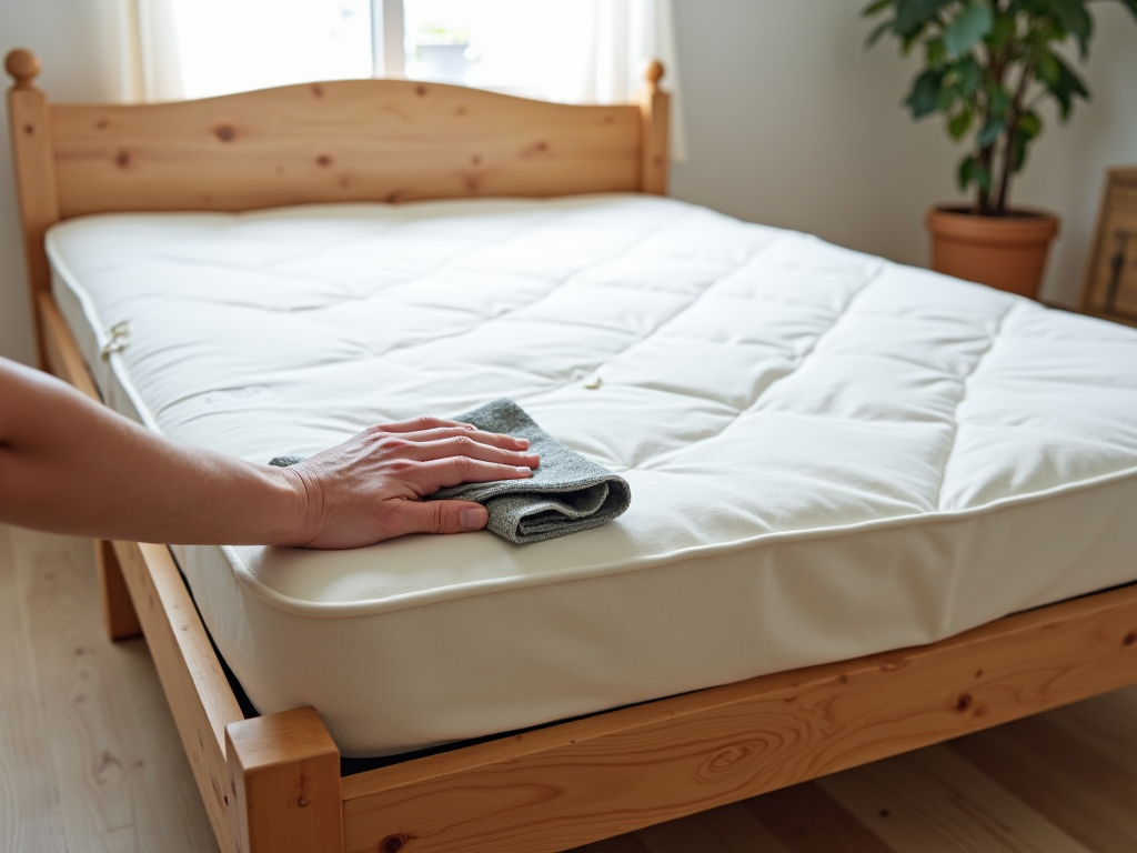 Cleaning a futon mattress with a cover