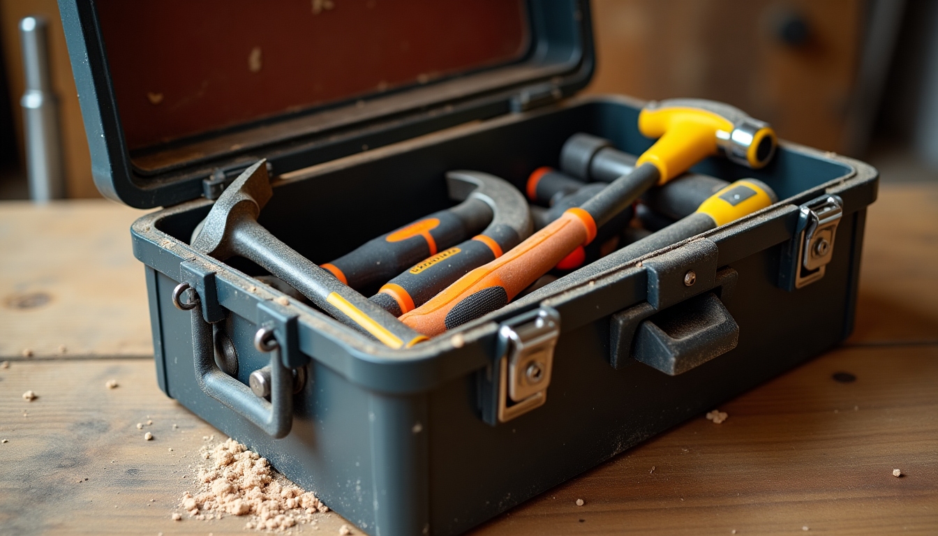Organized toolbox with maintained tools