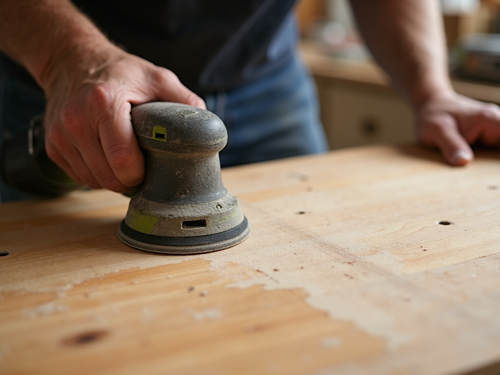 Sanding wood for a smooth finish