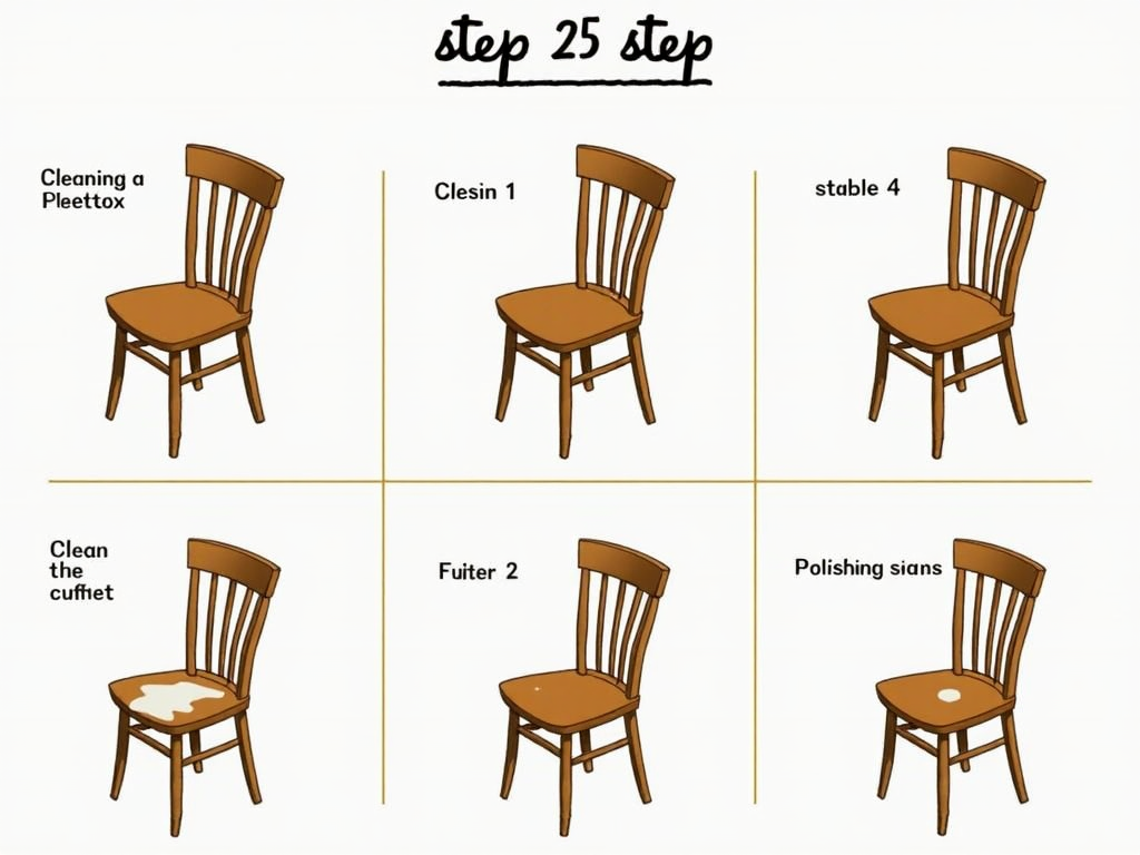 Wood finishing care guide for chairs.