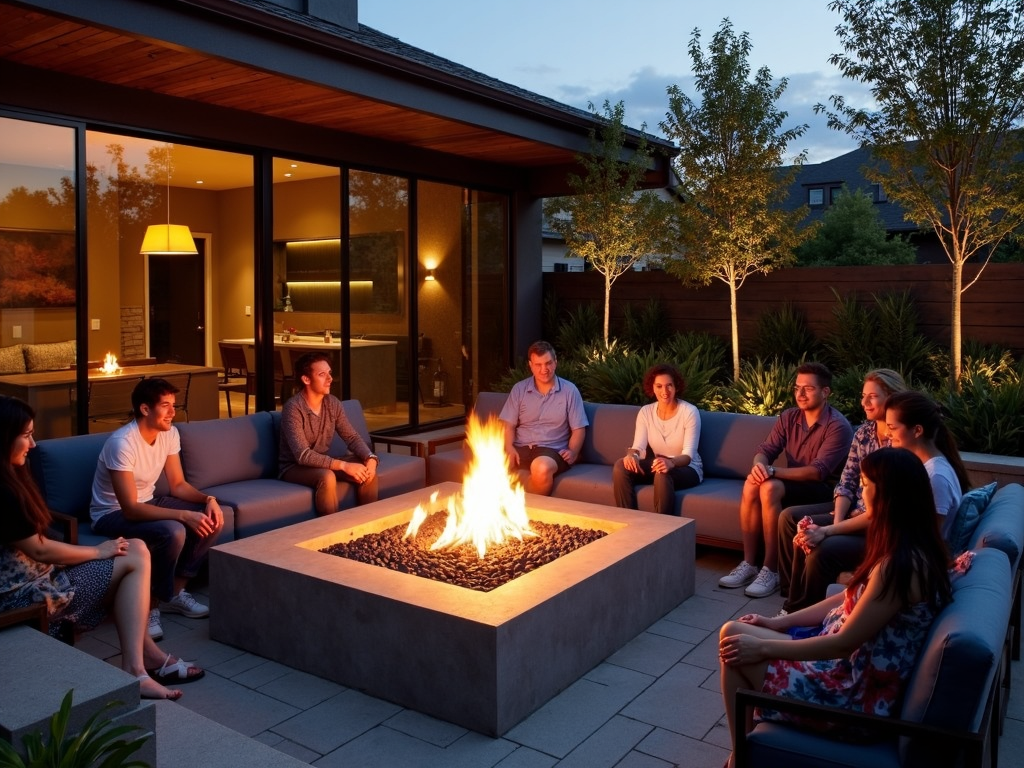 The Fire Table, a versatile and eye-catching patio furniture piece perfect for entertaining.