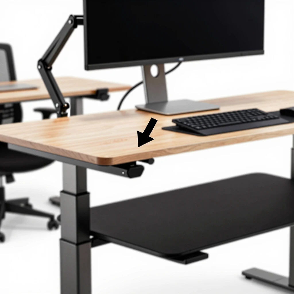 Ergonomic features of a standing desk