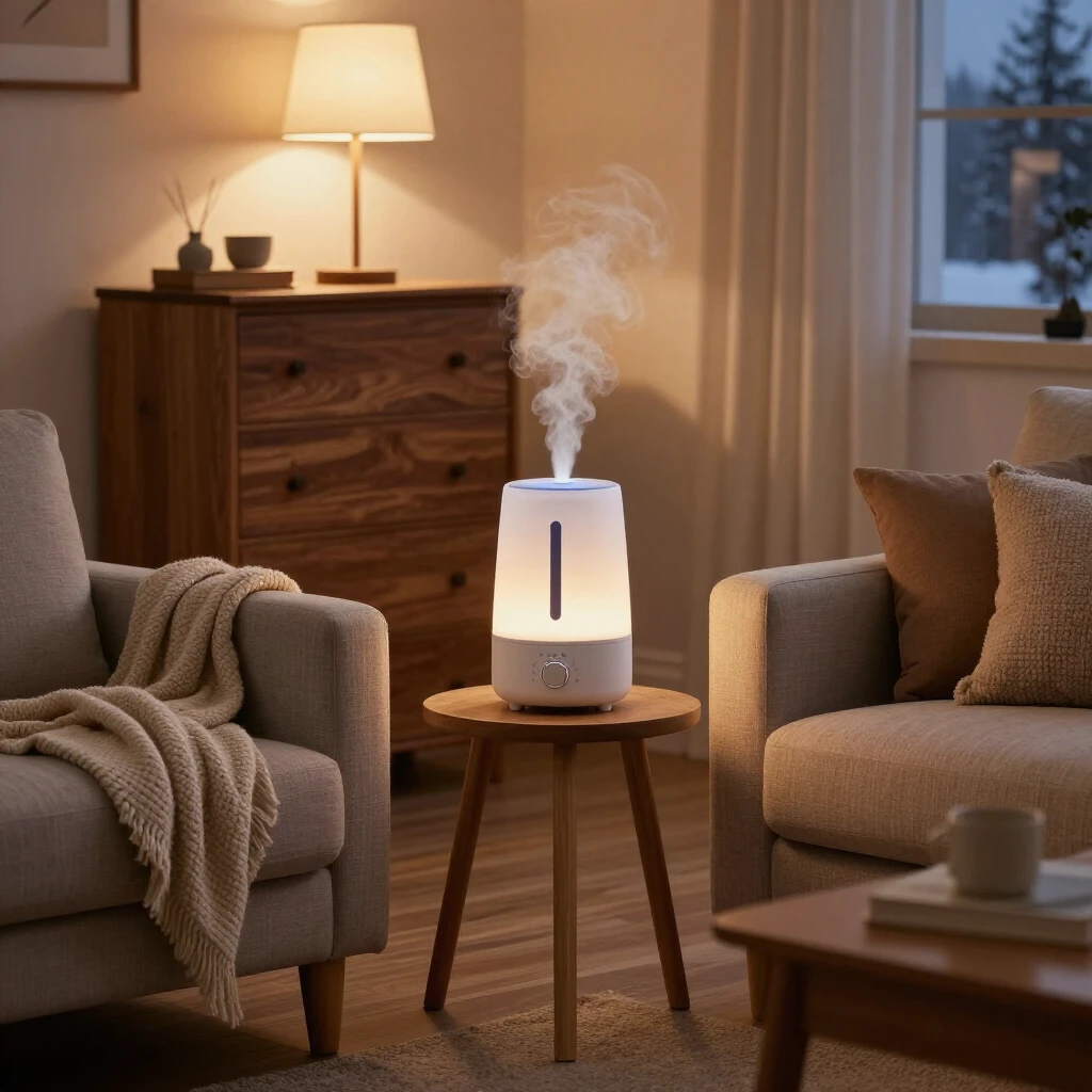 Humidifier maintaining proper moisture for wooden furniture during winter