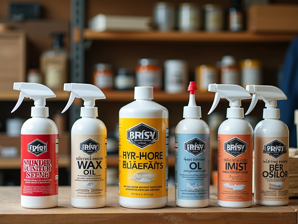 Different types of furniture polish products