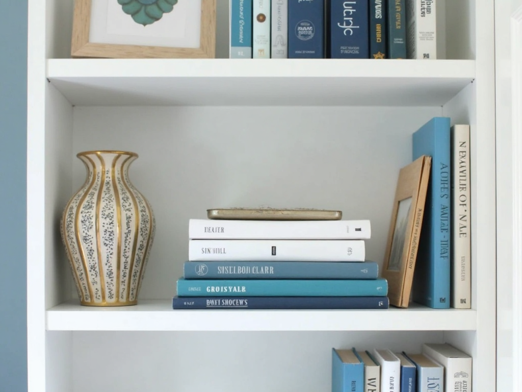 Professionally styled bookshelf