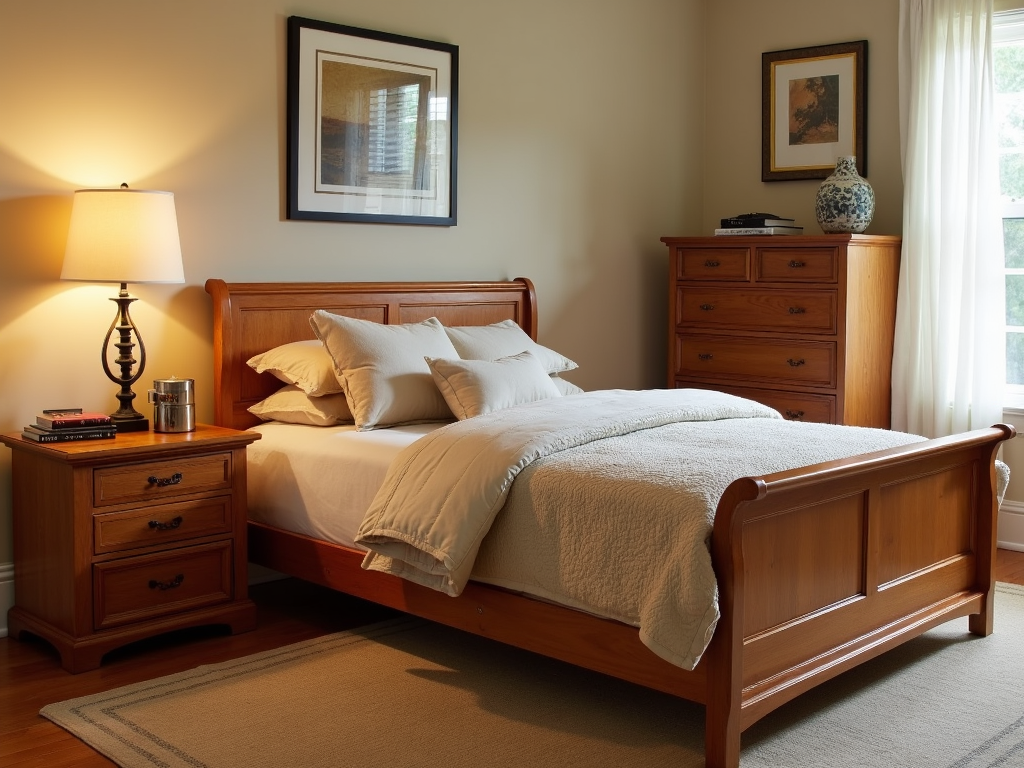 Bedroom featuring wooden furniture