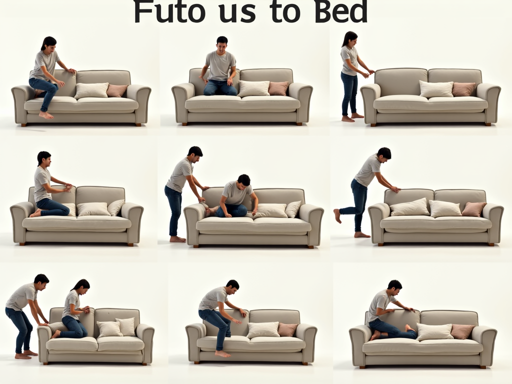 Step-by-step futon conversion