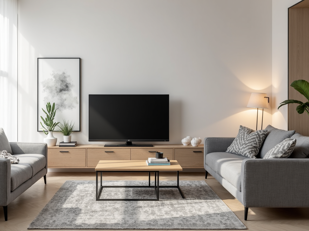 Essential furniture pieces in a living room.