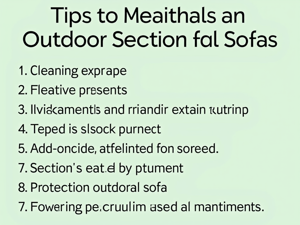 Tips for maintaining outdoor sectional sofa