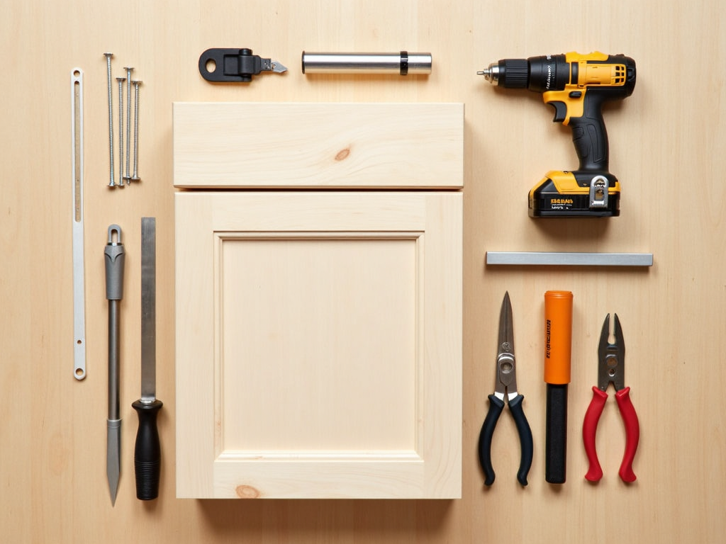 Tools and materials for cabinet assembly