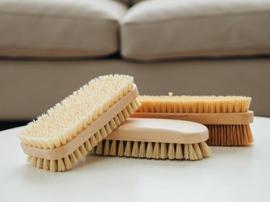 Upholstery cleaning brushes
