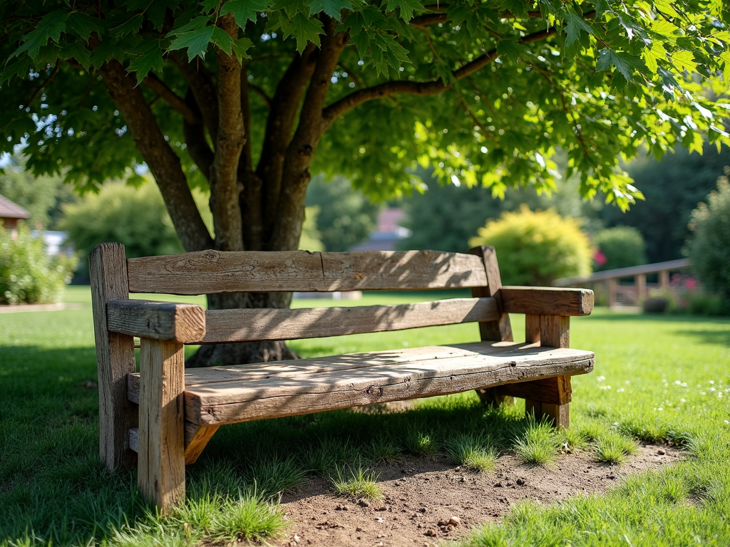 Reclaimed wood garden bench