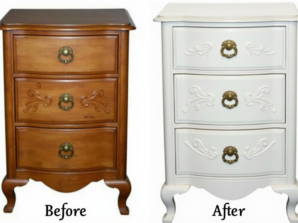 A DIY nightstand upgrade with paint and new hardware.