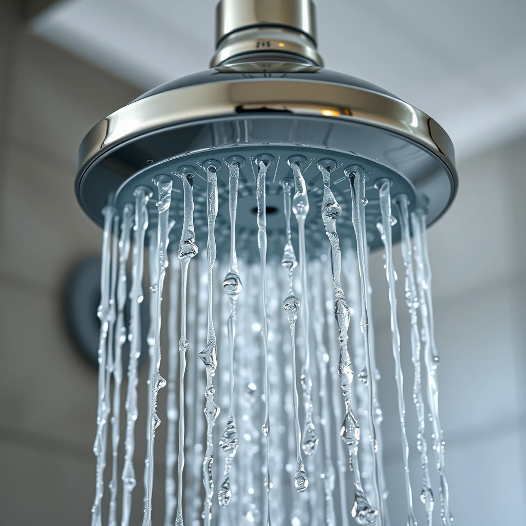 Efficient low-flow showerhead delivering strong pressure with less water