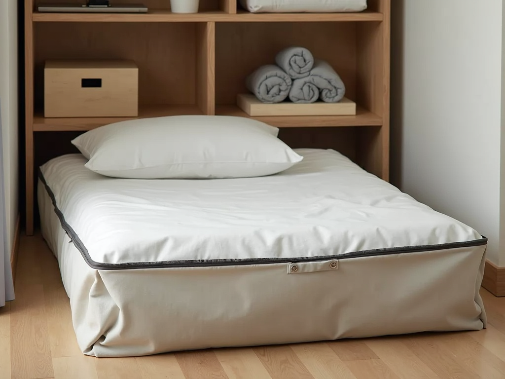 Storing a futon in a bag