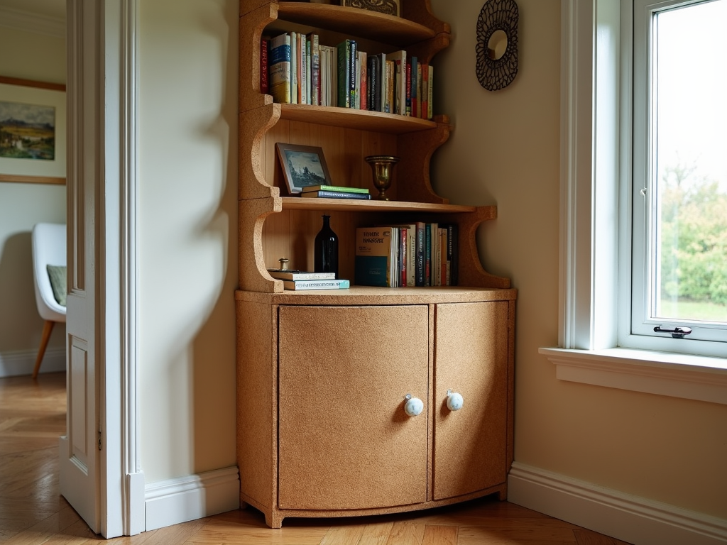 Cork corner cabinet