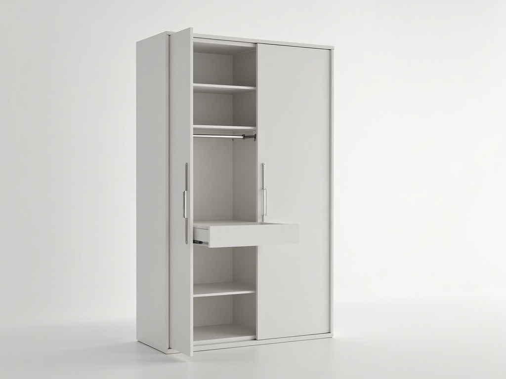 Modern space-saving armoire with sliding doors