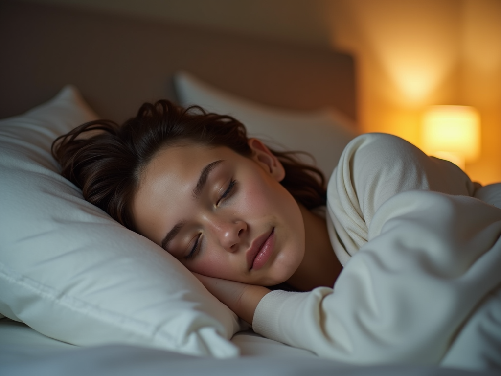 Side sleeper resting comfortably on a mattress