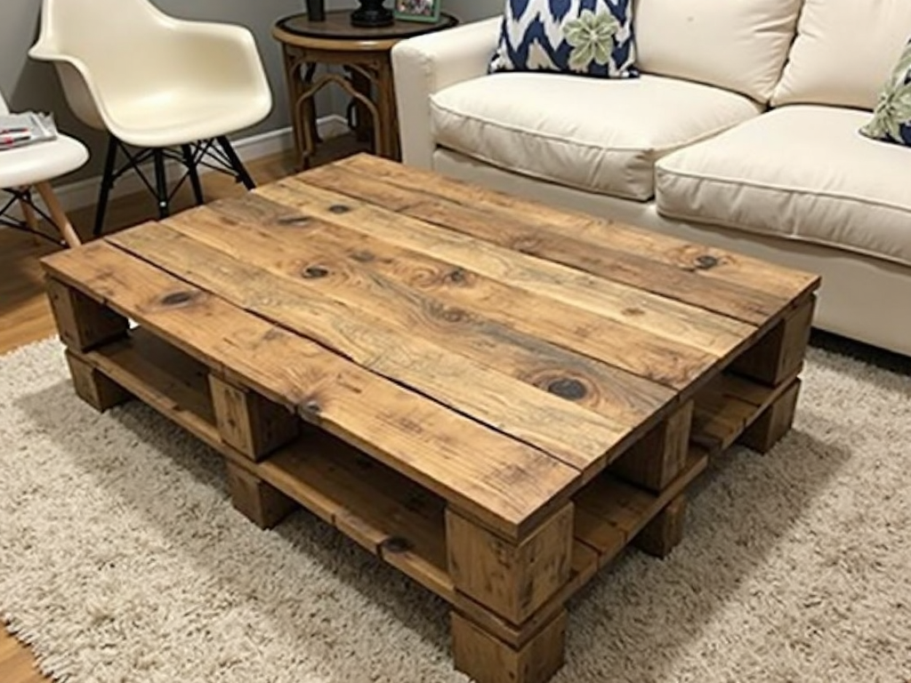 Upcycled pallet wood coffee table