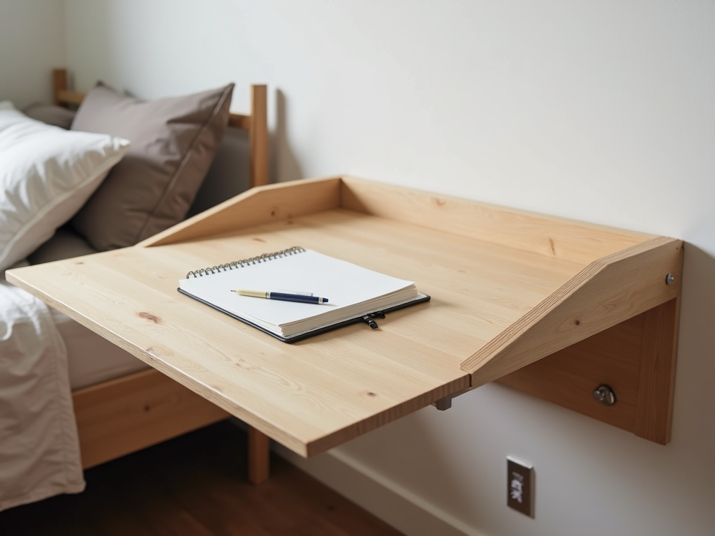 Fold-Down Desk in a small bedroom